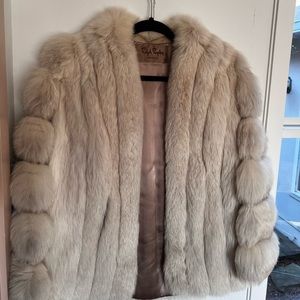 Vintage 1980s Ralph Rupley Fox Fur Coat womens s/m - famous Houston furrier MINT